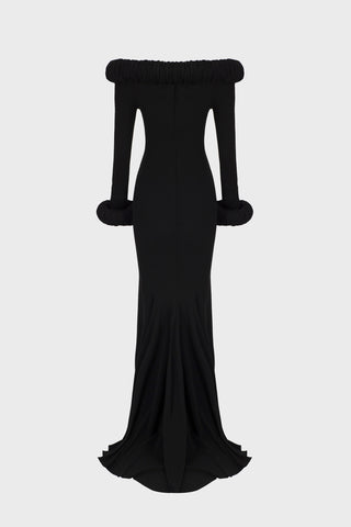 GENERATION78 | SCULPTED MAXI DRESS IN CREPE - JERSEY