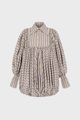 GENERATION78 | GIANT - COLLAR TAILORED SHIRT DRESS IN COTTON - POPLIN