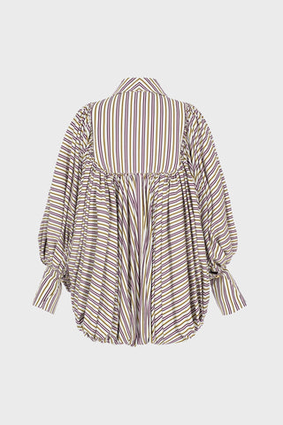 GENERATION78 | GIANT - COLLAR TAILORED SHIRT DRESS IN COTTON - POPLIN