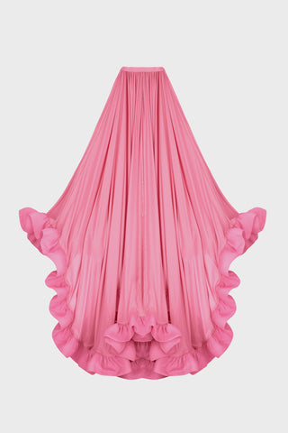 GENERATION78 | GIANT - RUFFLED MAXI SKIRT IN SATIN