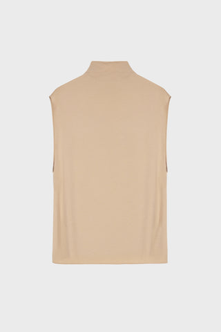 DRAPED SLEEVELESS TOP IN VISCOSE JERSEY