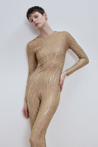 GENERATION78 | CRYSTAL EMBELLISHED JUMPSUIT IN TULLE