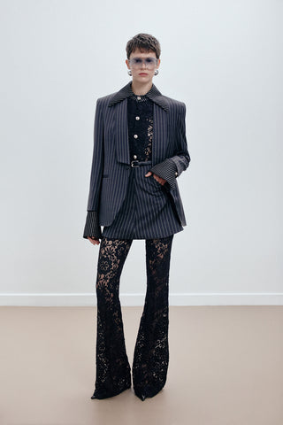GENERATION78 | TAILORED SINGLE - BREASTED JACKET IN PINSTRIPED VIRGIN WOOL
