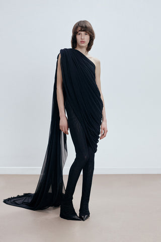 GENERATION78 | DRAPED ONE - SHOULDER JUMPSUIT IN TULLE