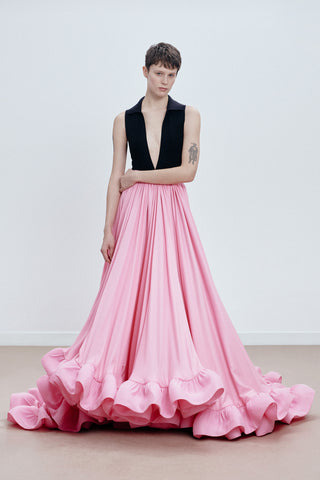 GENERATION78 | GIANT - RUFFLED MAXI SKIRT IN SATIN