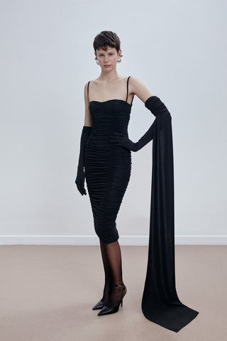 GENERATION78 | DRAPED MIDI DRESS IN VISCOSE - JERSEY