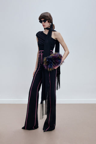 GENERATION78 | FLARED HIGH - RISE PANTS IN VISCOSE - JERSEY
