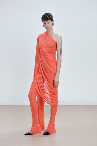 GENERATION78 | DRAPED ONE - SHOULDER JUMPSUIT IN TULLE