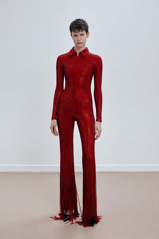 GENERATION78 | CRYSTAL - EMBELLISHED JUMPSUIT IN CREPE - JERSEY