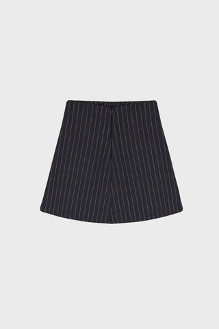GENERATION78 | TAILORED MINI SKIRT IN PINSTRIPED VIRGIN WOOL