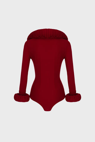GENERATION78 | SCULPTED BODYSUIT IN CREPE - JERSEY