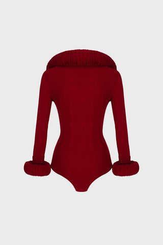 SCULPTED BODYSUIT IN CREPE-JERSEY