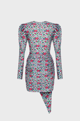 GENERATION78 | DRAPED MINI DRESS IN PRINTED STRETCH - JERSEY