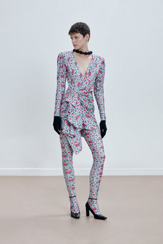 GENERATION78 | DRAPED MINI DRESS IN PRINTED STRETCH - JERSEY