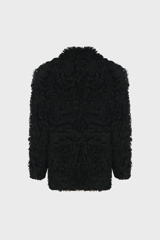 GENERATION78 | BLACK COAT IN SHEARLING