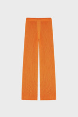 CROCHET-KNIT WIDE-LEG PANTS