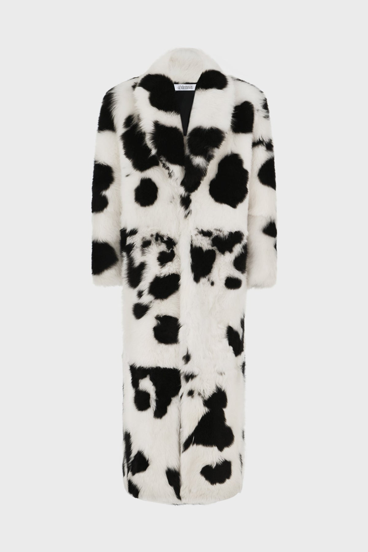 DALMATIAN-PRINT COAT IN SHEARLING