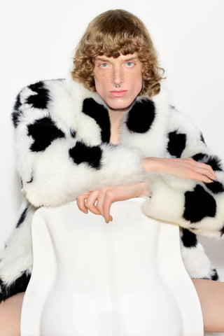 DALMATIAN-PRINT SHEARLING COAT GENERATION78