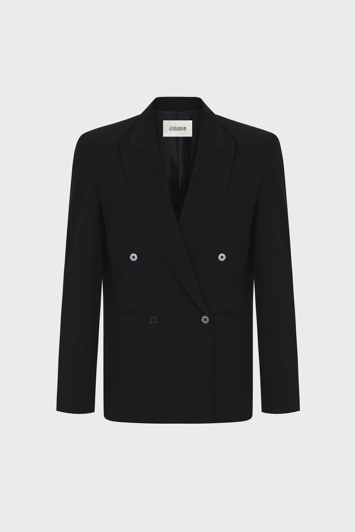 DOUBLE-BREASTED TAILORED WOOL JACKET