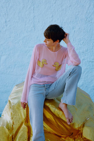 GENERATION78 | DUCK EMBELLISHED OVERSIZED TOP