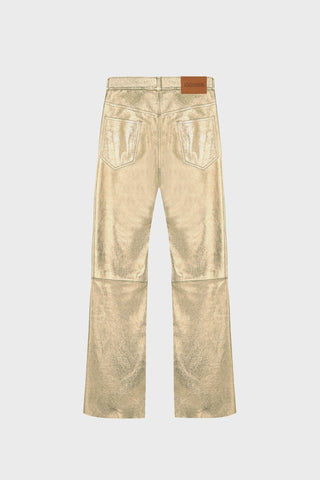 GENERATION78 | WIDE - LEG GOLD PANTS IN LAMBSKIN