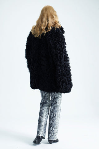 GENERATION78 | WIDE - LEG SNAKE - PRINT PANTS IN LAMBSKIN