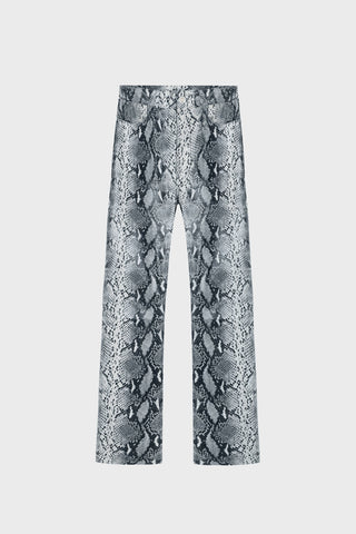 GENERATION78 | WIDE - LEG SNAKE - PRINT PANTS IN LAMBSKIN