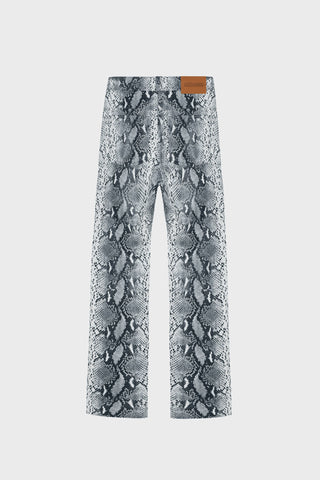 GENERATION78 | WIDE - LEG SNAKE - PRINT PANTS IN LAMBSKIN