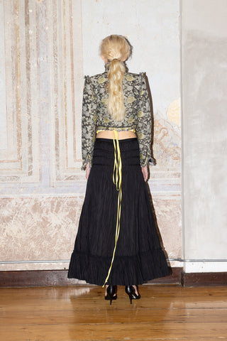 TAILORED CROPPED JACKET IN BROCADE