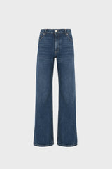 WIDE-LEG JEANS IN STONE-WASHED DENIM