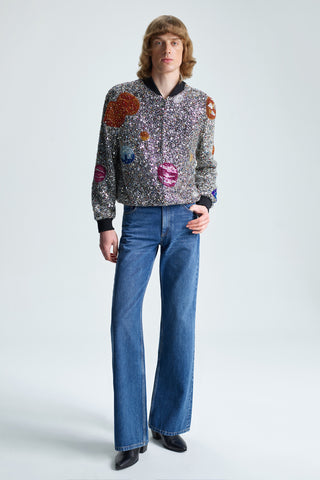 GENERATION78 | WIDE - LEG JEANS IN STONE - WASHED DENIM