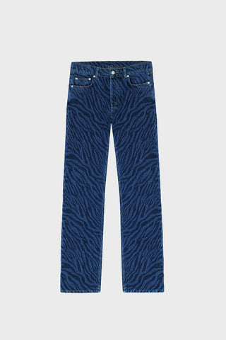 GENERATION78 | STRAIGHT - LEG JEANS IN ZEBRA - PRINT DENIM