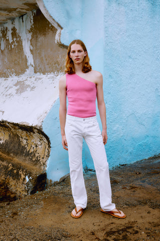 GENERATION78 | STRAIGHT - LEG JEANS IN WHITE DENIM