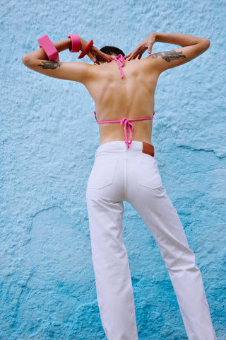 GENERATION78 | STRAIGHT - LEG JEANS IN WHITE DENIM