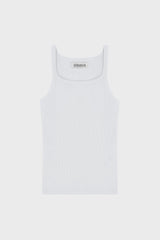 THIN-STRAP TANK TOP IN RIBBED JERSEY