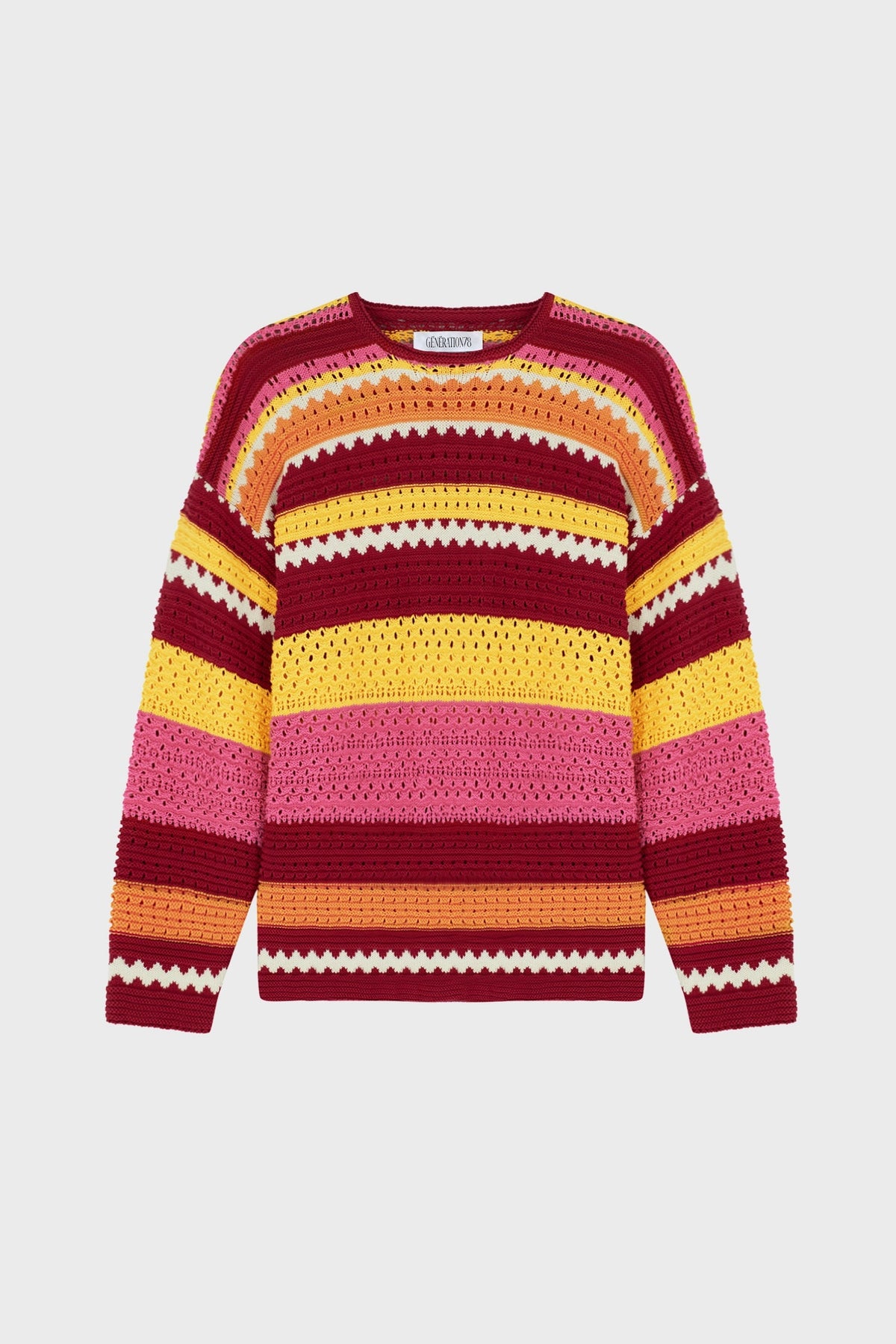 CROCHET-KNIT OVERSIZED SWEATER