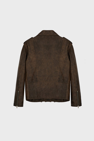 GENERATION78 | OVERSIZED BIKER JACKET IN DUSTY CALFSKIN
