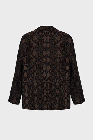 GENERATION78 | SINGLE - BREASTED JACKET IN SNAKE - PRINT LAMBSKIN