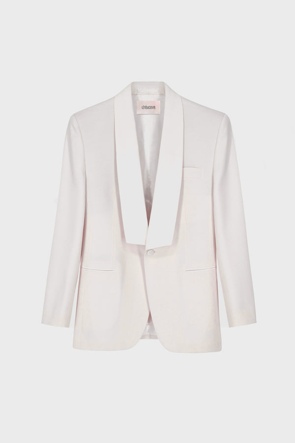TAILORED TUXEDO JACKET IN SILKY-WOOL
