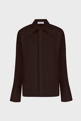 GIANT-COLLAR TAILORED SHIRT IN COTTON-POPLIN