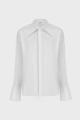 GIANT-COLLAR TAILORED SHIRT IN COTTON-POPLIN