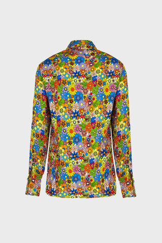 GENERATION78 | TAILORED PUSSY - BOW SHIRT IN PRINTED SATIN