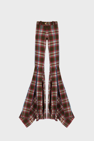 GENERATION78 | GODET TAILORED PANTS IN TARTAN