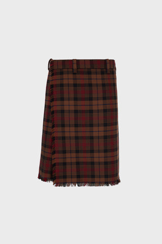 GENERATION78 | TAILORED PLEATED MIDI SKIRT IN TARTAN