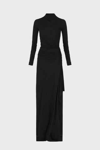 OPEN-BACK MAXI DRESS IN VISCOSE-JERSEY