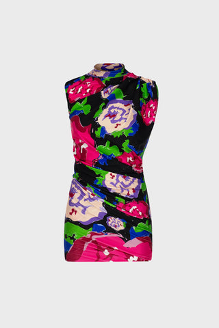 GENERATION78 | TWISTED MINI DRESS IN PRINTED STRETCH - JERSEY