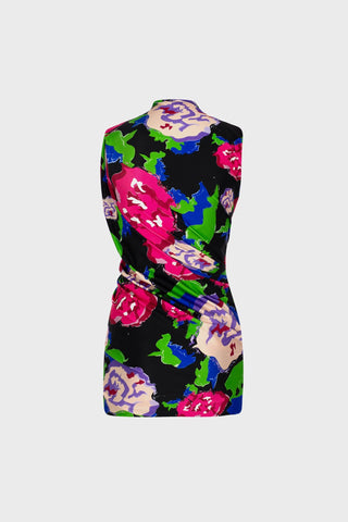 GENERATION78 | TWISTED MINI DRESS IN PRINTED STRETCH - JERSEY