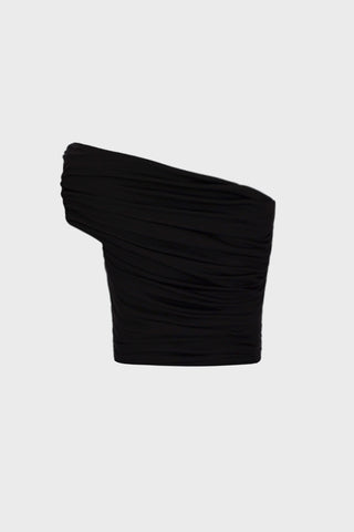 GENERATION78 | DRAPED ONE - SHOULDER TOP IN VISCOSE - JERSEY