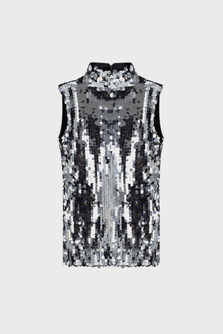 GENERATION78 | SEQUINED SLEEVELESS TOP IN TULLE