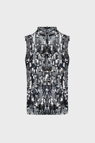 GENERATION78 | SEQUINED SLEEVELESS TOP IN TULLE
